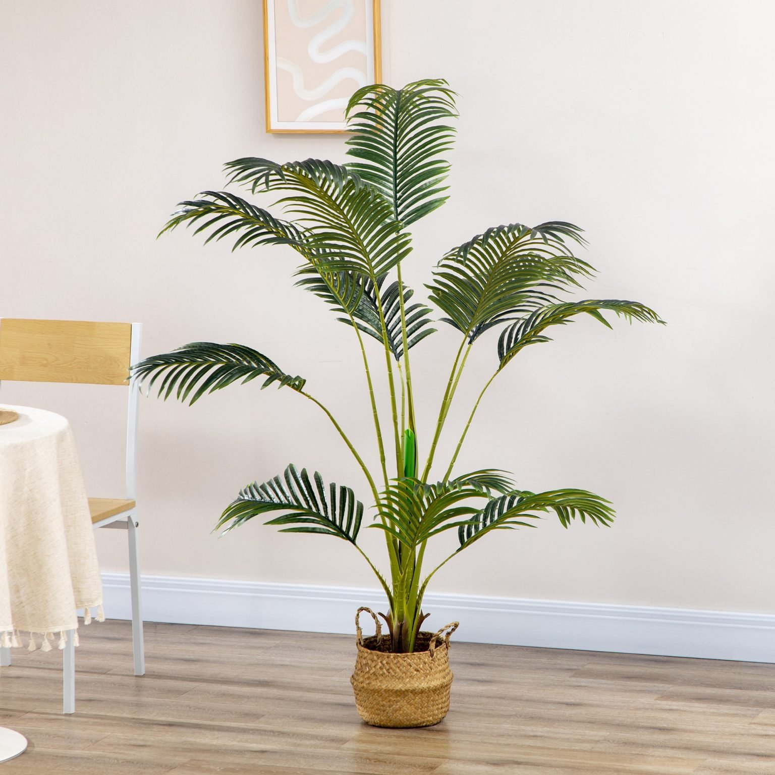 Planta Artificial Palmeira Areca Grande 190 Cm Vaso E 30 Folhas