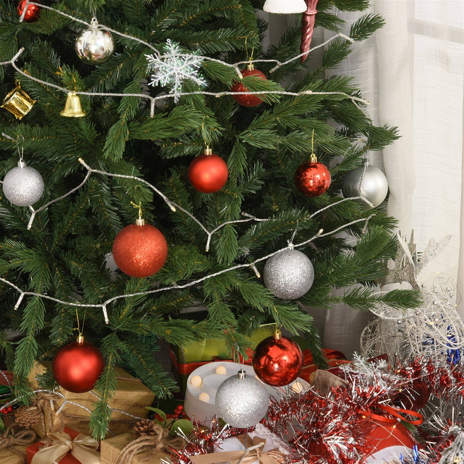 Árvore de Natal artificial de 1,5 m de base dobrável para decoração de natal  verde | O Meu Jardim