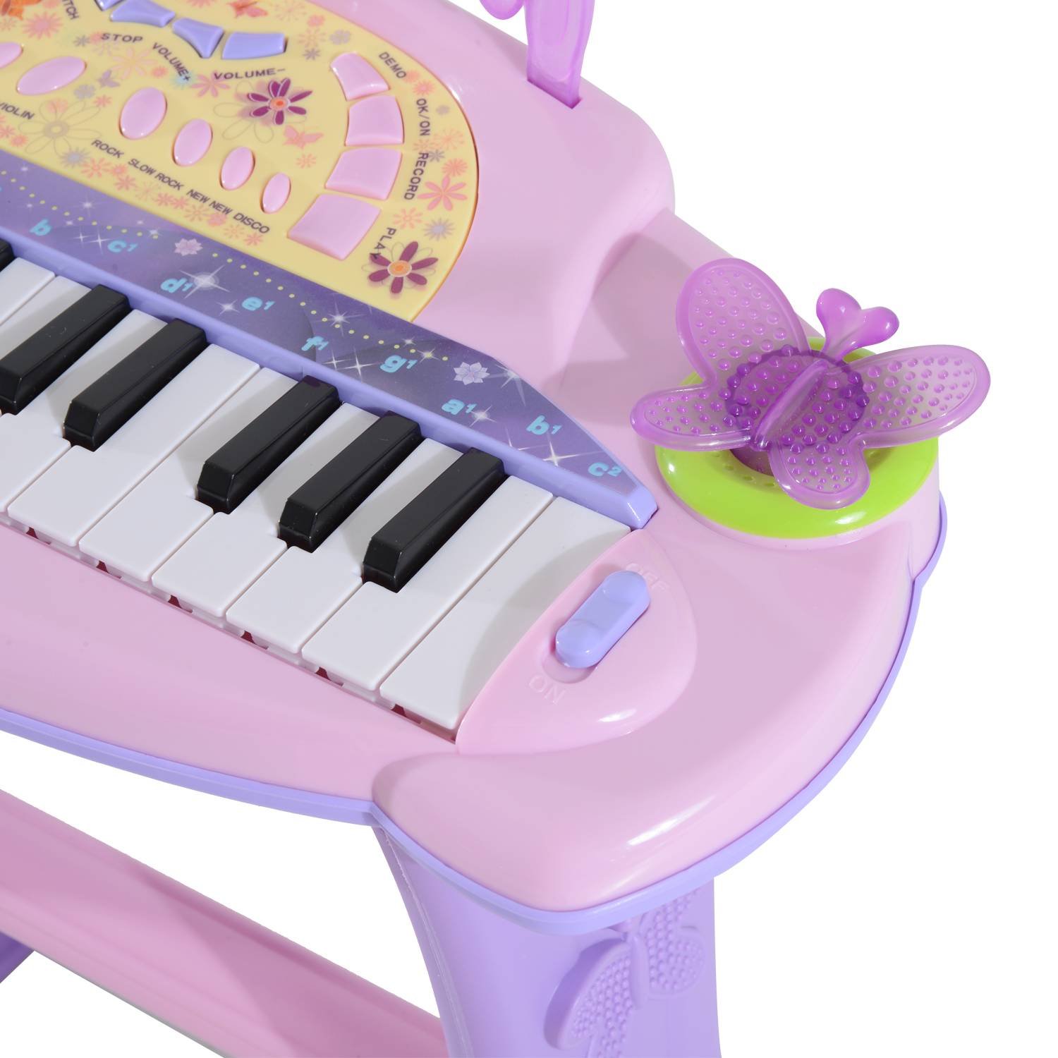 Teclado Piano Musical Iniciante Infantil 37 Teclas Microfone Cor Preto
