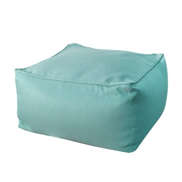 PUFF PARA JARDIM LARANJA 70 X 70 X 36 CM COM ENCHIMENTO MISTO DE PÉROLAS INDEFORMÁVEIS E ESPUMA