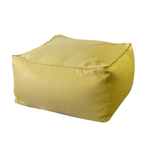 PUFF PARA JARDIM AZUL 70 X 70 X 36 CM COM ENCHIMENTO MISTO DE PÉROLAS INDEFORMÁVEIS E ESPUMA