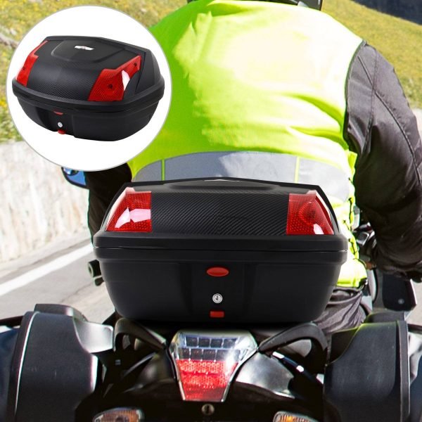 Baú da motocicleta Capacidade 48L Bloquear com duas chaves Acessórios 58x44