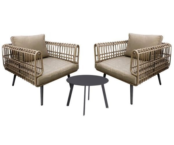 Conjunto de exterior Ariki com 2 cadeirões e 1 mesa