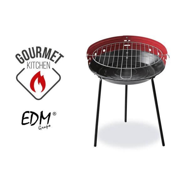 Churrasqueira Com 3 Pes Medidas: Ø33X45Cm Grelha Com 2 Niveis De Altura Edm
