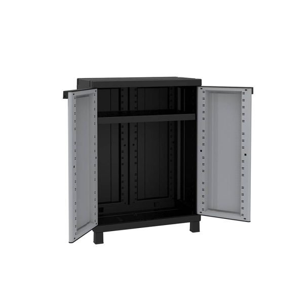 Armários De Duas Portas Com 1 Estante Regulável Twistblack680 68X39X91