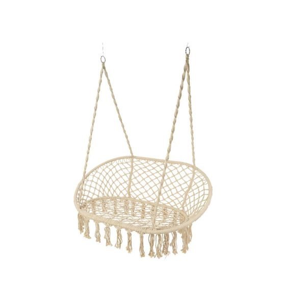 Baloiço Duplo De Algodão Com Franjas Modelo Bali 82X130X153Cm