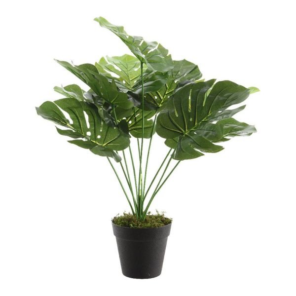 Planta Artificial Costela De Adão Com 10 Folhas 48Cm