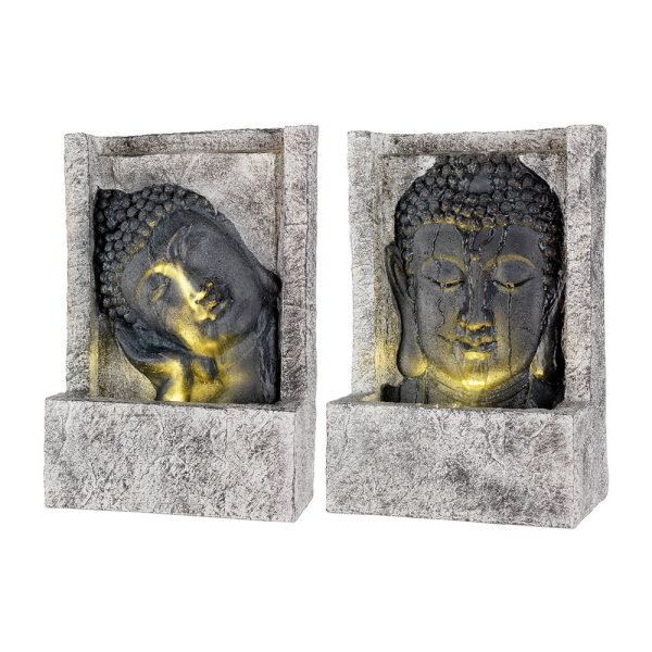 Fonte de água com cara de Buda para exterior com 4 LEDS - Image 1