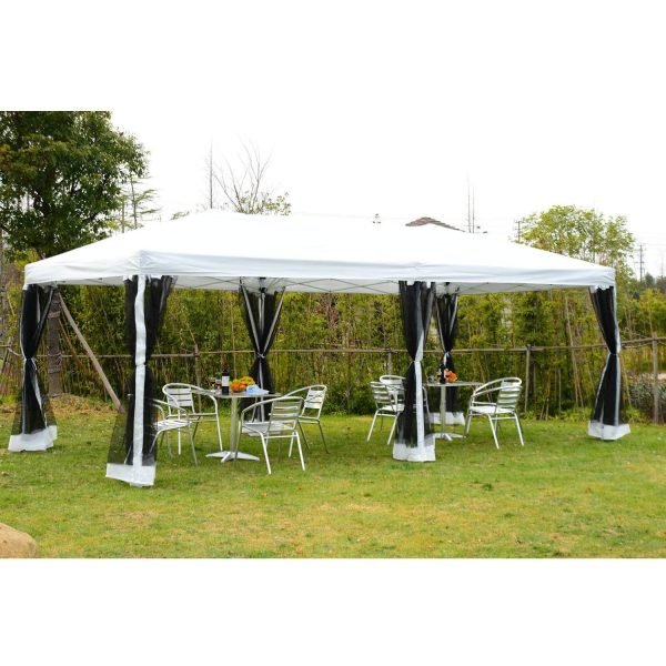 Tenda Dobrável com Rede mosquiteira Branca em - Aço e 210D Oxford  6 x 3 m
