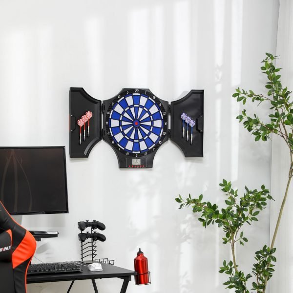 com 6 Dardos e 6 Pontas de Substituição Ecrã LCD 83x4x45 cm Preto