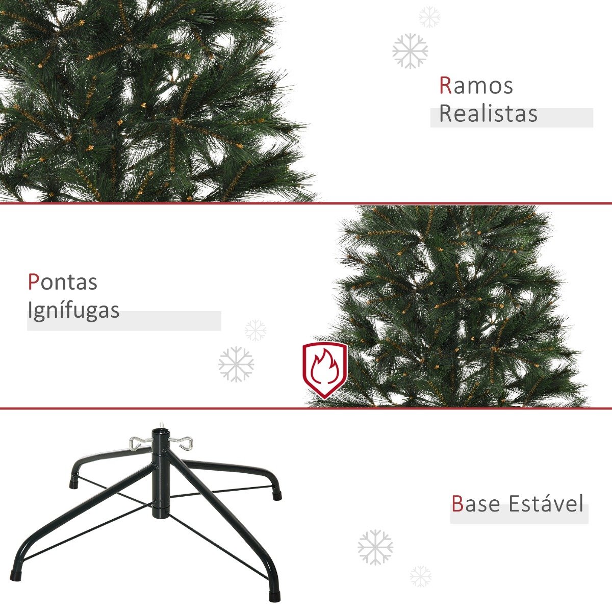 Árvore de Natal 150cm Artificial com 219 Agulhas de Pinheiro | O Meu Jardim