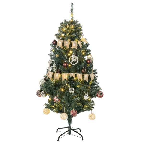 Árvore de Natal Artificial 150 cm com 100 Luzes com 472 Ramos e 80 Ø91x150cm