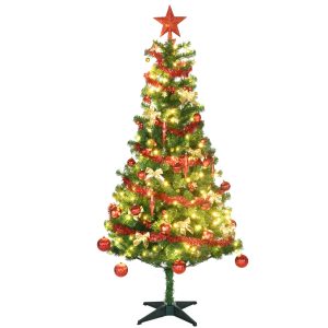 Árvore de Natal Artificial 180 cm com 150 Luzes LED Ø86x180 cm