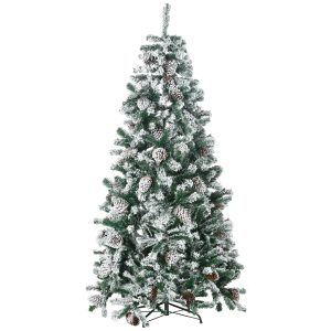Árvore de Natal Artificial Altura 180 cm e Base de Aço Dobrável Verde