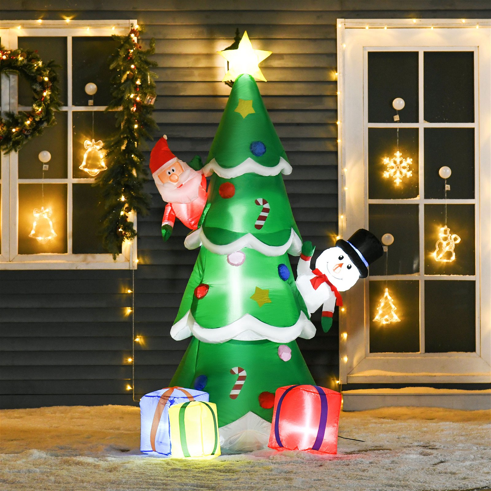 Árvore de Natal Insuflável 180cm com Luzes LED | O Meu Jardim