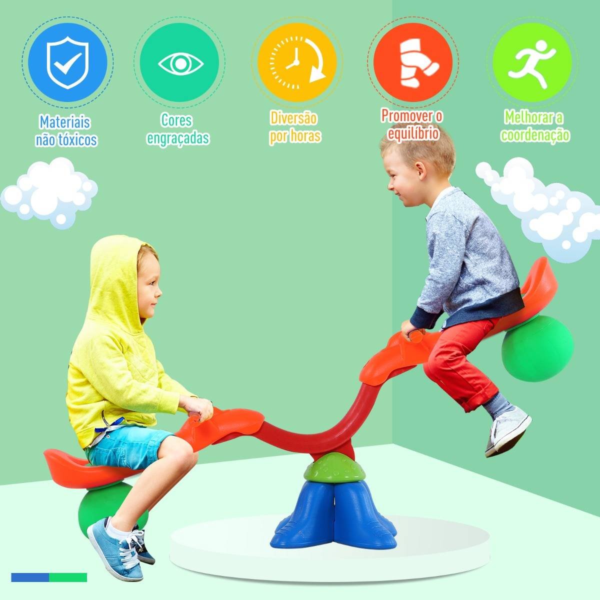 Homcom - Baloiço para crianças giratório 360