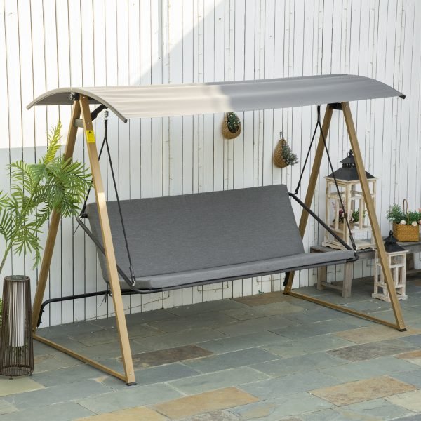 Assento Acolchoado e Estrutura de Aço Carga Máx. 320 kg 224x133x173 cm
