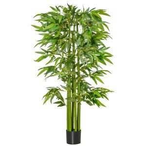 Bambu Artificial com 975 Folhas e Vaso