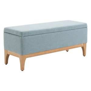Banco Pé de Cama com Arrumação 72L 110x39x45 cm Cinzento Azulado