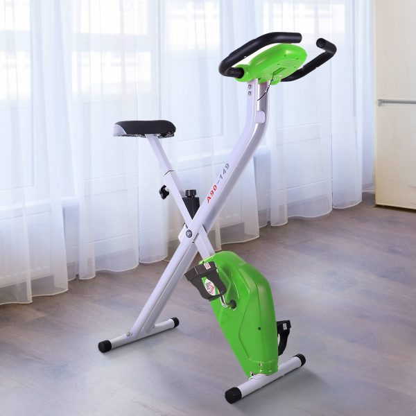 Bicicleta Estática Dobrável com assento ajustável Ecrã LCD