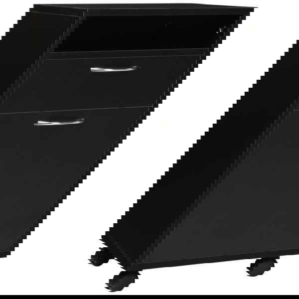 Bloco de Gavetas com Armário e Gaveta com Rodas Suporte para Impressora 40x35x60 cm