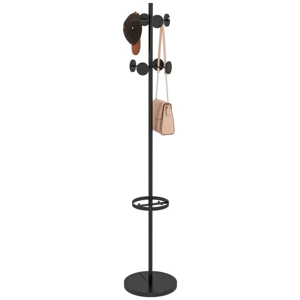 Cabide de Pé com Suporte para Guarda Chuvas Ø34x177 cm