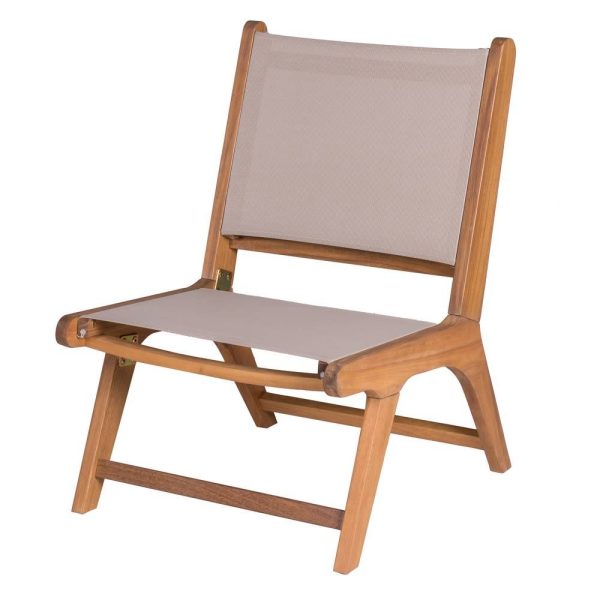 Cadeira Relax Nina Acacia Maciça Bege 50 X 64 X 75 Cm