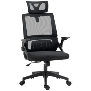 Cadeira de Escritório Giratória com Altura e Apoio para a Cabeça Ajustáveis 58x61x102-119 cm