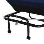 HOMCOM Cama dobrável Cama de acampamento portátil com cabeceira ajustável  em 5 níveis de ângulo Carga máxima 120 kg 184x65x26 cm Azul