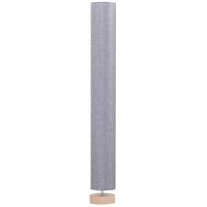 Candeeiro de Pé Moderno Sala 40 W E27 com Cobertura Linho e Estrutura Metal para Quarto Ø15x120 cm Cinza