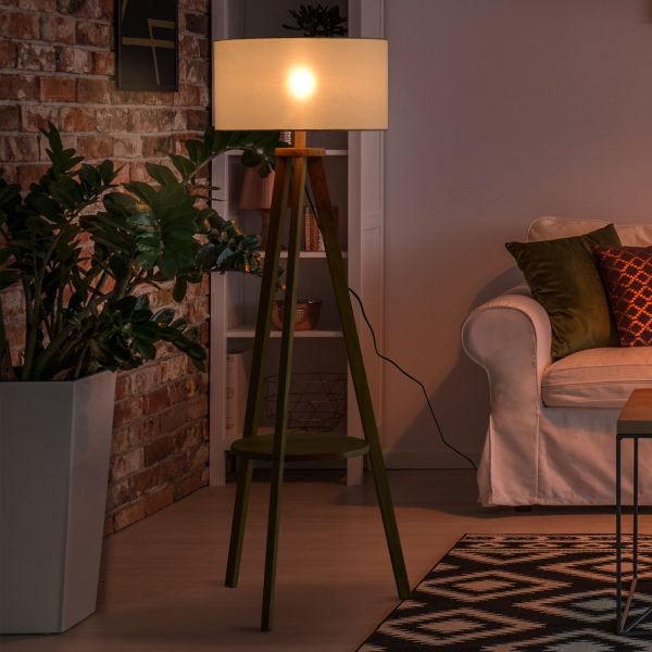 Candeeiro de Pé Moderno  Base de Tripé Inoxidável 154cm - Imagem 10