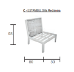 Conjunto de exterior para Jardim Estambul, 2 sofás 1 poltrona e 1 mesa, Resistente e durável - Image 2