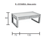 Conjunto de exterior para Jardim Estambul, 2 sofás 1 poltrona e 1 mesa, Resistente e durável - Image 4