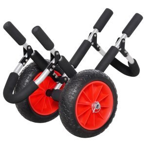 Carrinho de Transporte Dobrável com 2 Rodas Carga Máxima 45 kg 64x55x38