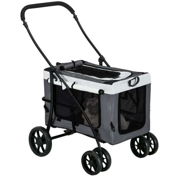Carrinho para Animais de Estimação com 4 Portas com Fecho de Correr