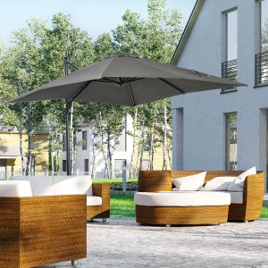 Chapéu de Sol Excêntrico com Rotação 360° Inclinação de 5 Níveis com Manivela e Ventilação