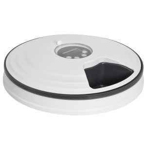 Comedouro Automático para Animais de Estimação com Temporizador Ecrã LED Digital 6 Tigelas 128 ml Ø30