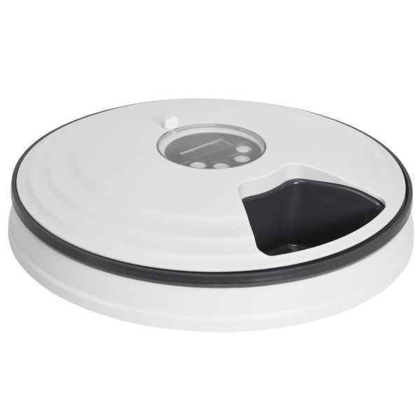 Comedouro Automático para Animais de Estimação com Temporizador Ecrã LED Digital 6 Tigelas 128 ml Ø30