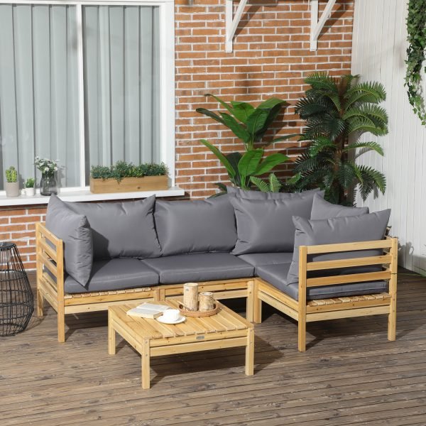 5 Peças Conjunto de Móveis de Varanda