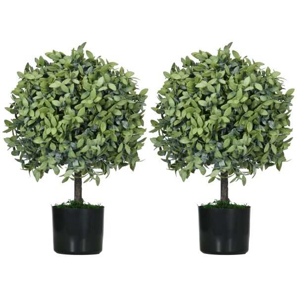 Conjunto de 2 Árvores de Chá Artificial 55 cm com 343 Folhas