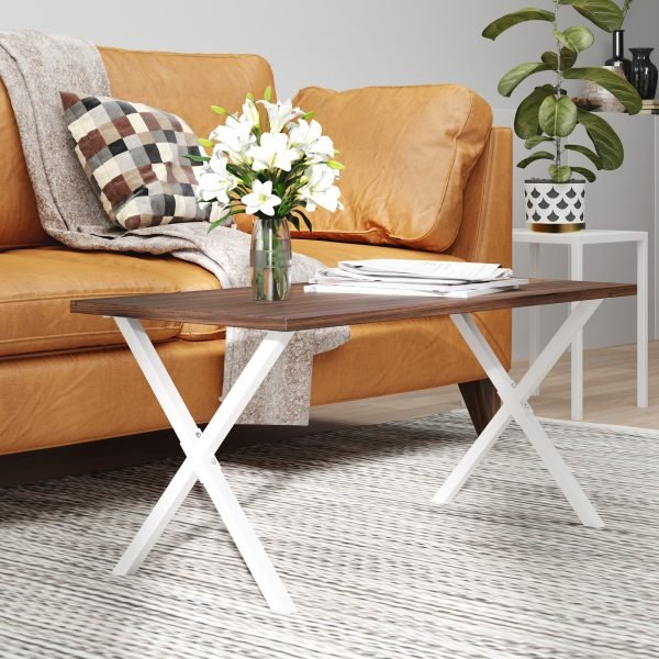 Conjunto de 2 Pés para Mesa Estilo Industrial 40x43cm em Forma de X