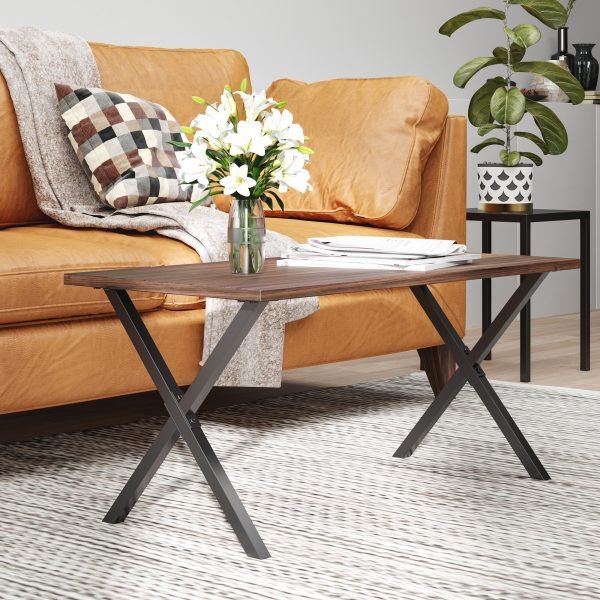 Conjunto de 2 Pés para Mesa Estilo Industrial 40x43cm em Forma de X
