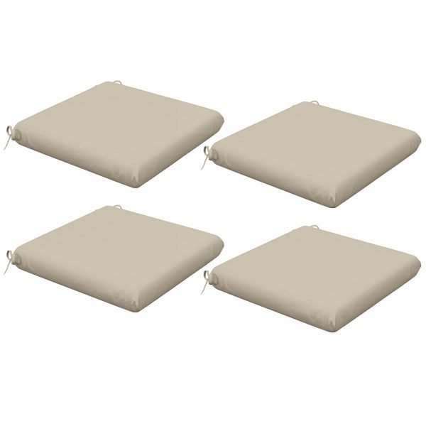 Conjunto de 4 Peças Almofadas para Cadeiras de Jardim Impermeáveis e com Proteção UV 50+