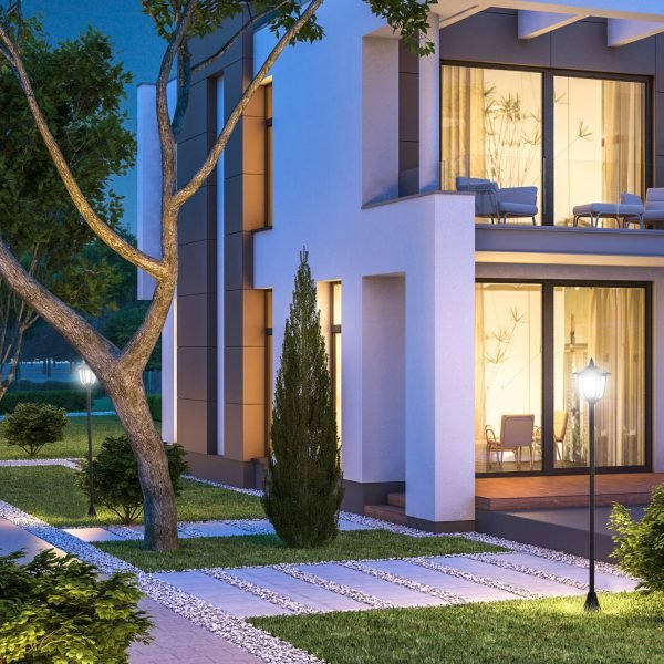 Conjunto de Candeeiros Solares de Jardim com Luzes LED Branca 3500K
