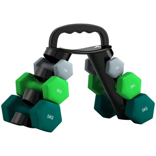 Conjunto de Halteres 2 x 1kg 2 x 3kg e 2 x 5kg