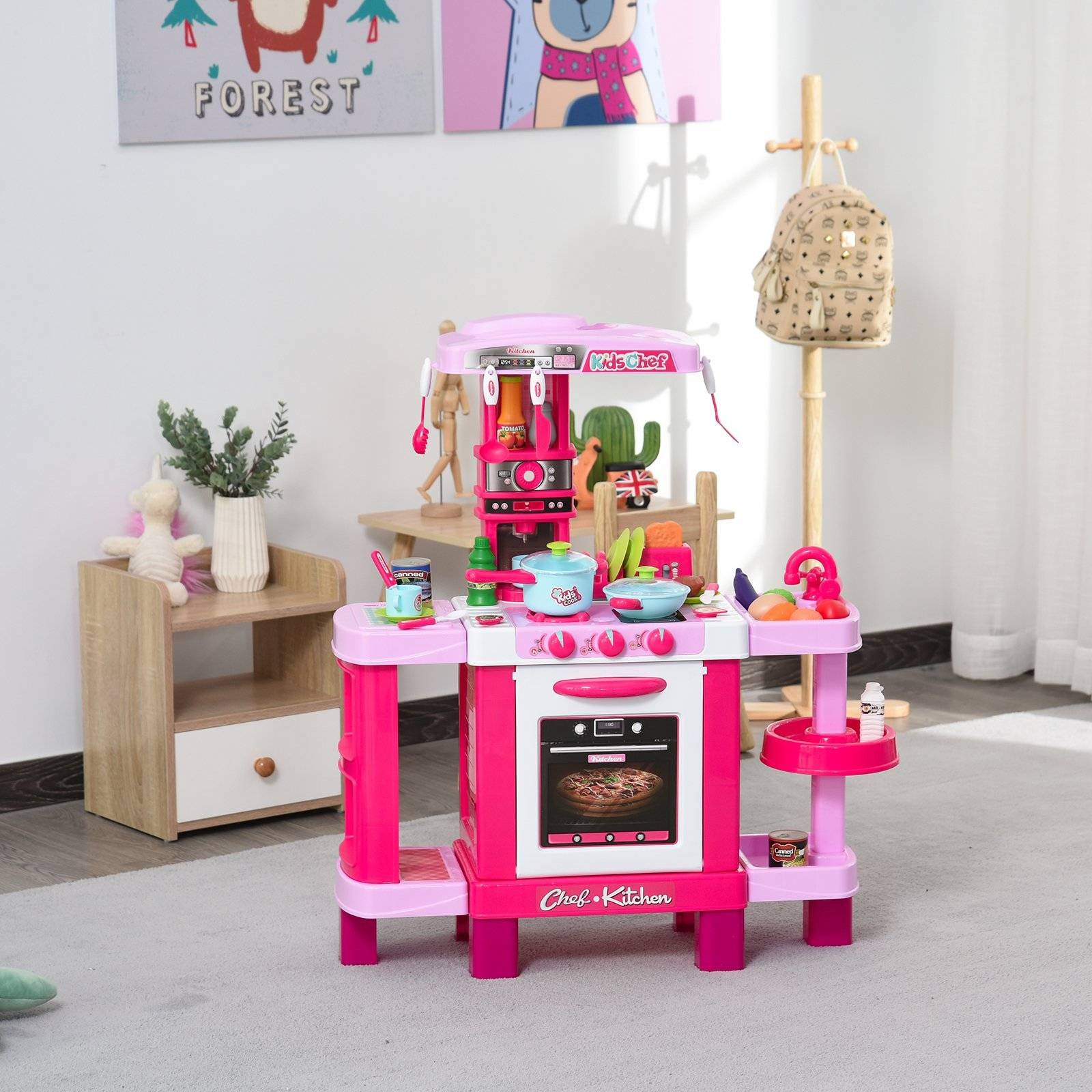 Conjunto de brinquedos educativos para crianças acima de 3 anos com 38  peças rosa | O Meu Jardim