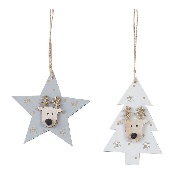 Decoração Para Arvore De Natal Modelo Estrela Cinzento Model