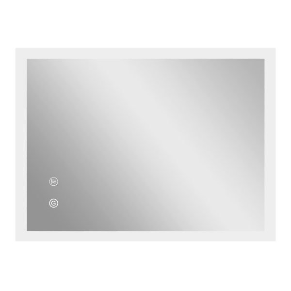 Espelho Casa de Banho com Luzes LED 70x50 cm com Função Antiembaciamento 3 Cores Interruptor Tátil Prata - Image 1