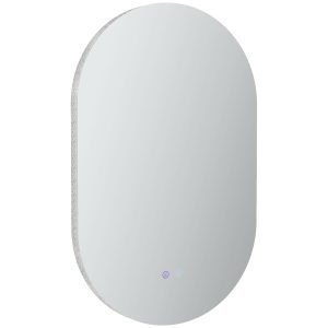 Espelho Casa de Banho com Luzes LED 81x51 cm com 3 Cores Função Antiembaciamento Interruptor Tátil Horizontal ou Vertical Prata