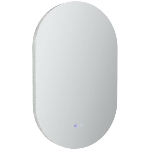 Espelho Casa de Banho com Luzes LED 81x51 cm com 3 Cores Função Antiembaciamento Interruptor Tátil Horizontal ou Vertical Prata - Image 1
